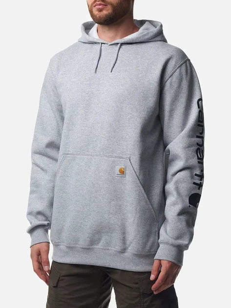 Bluza męska z kapturem kangurka Carhartt K288-E20 S Szara - obraz 1