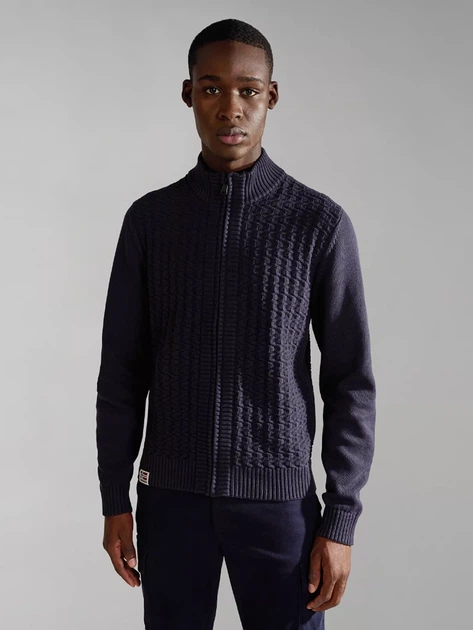 Кофта чоловіча Napapijri NP0A4HK11761005 M Темно-синя (800070312004) - зображення 1