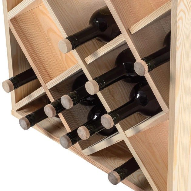 Regał na wino Kadax Loreo kratka drewniany jasny brąz 2 szt (5906638310755) - obraz 6