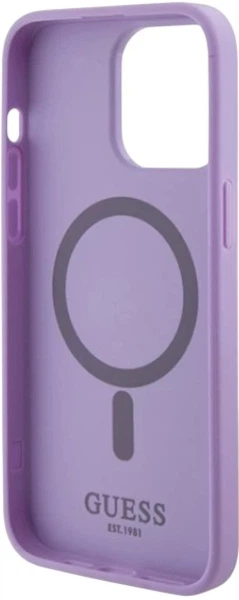 Etui plecki Guess Saffiano MagSafe do Apple iPhone 15 Pro Max Purple (3666339155933) - obraz 7