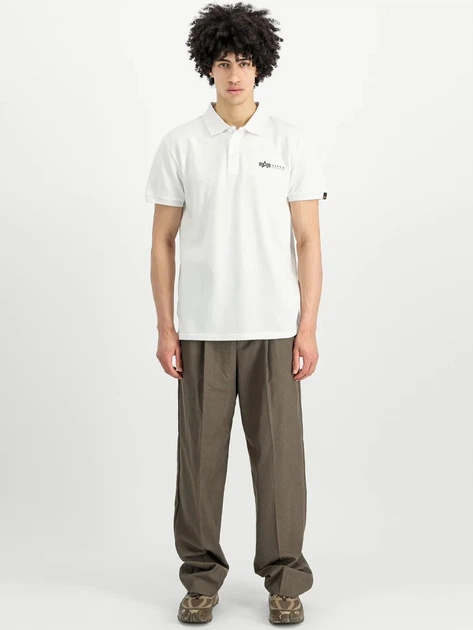 Koszulka polo męska Alpha Industries X106600-09 L Biała - obraz 3