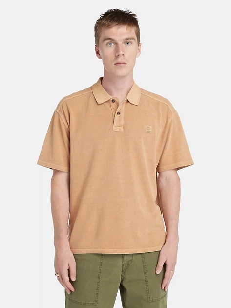 Поло довге чоловіче Timberland TB0A5UH3P471 XL Бежеве (800070320420) - зображення 1