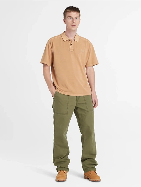 Koszulka polo męska Timberland TB0A5UH3P471 S Beżowa - obraz 3