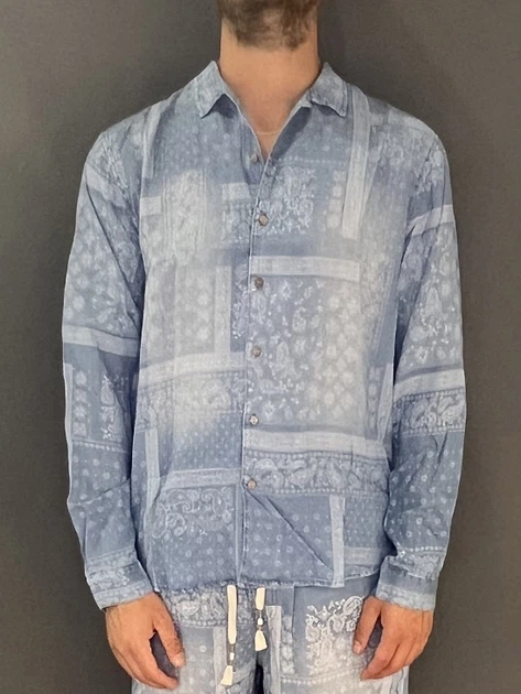 Сорочка бавовняна чоловіча Tooco TOCOM-SCH-DARK-DENIM XL Блакитна (800070340799) - зображення 1