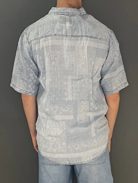 Сорочка бавовняна літня чоловіча Tooco TOCOM-SSH-LIGHT-DENIM M Блакитна (800070340801) - зображення 2