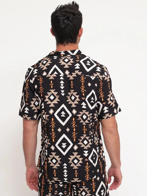 Koszula męska z krótkim rękawem Tooco TOCOM-BWL-UXMAL-BLK XL Czarna - obraz 2