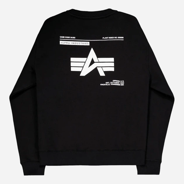 Світшот чоловічий Alpha Industries 258307-03 M Чорний (800070348709) - зображення 5