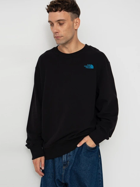 Bluza bez kaptura męska oversize The North Face NF0A8EU5JK31 L Czarna - obraz 1