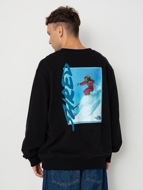 Bluza bez kaptura męska oversize The North Face NF0A8EU5JK31 L Czarna - obraz 2