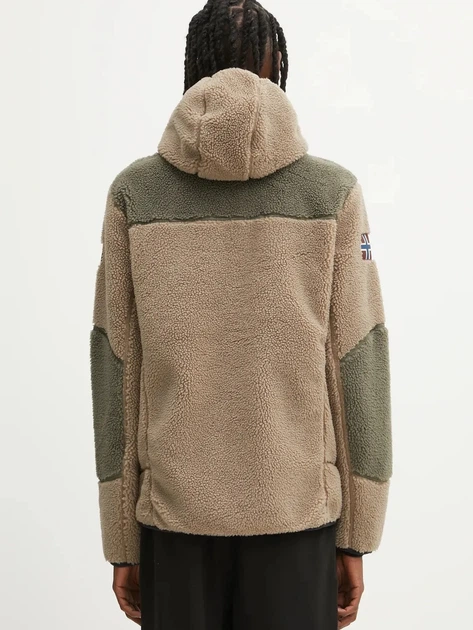 Kurtka przejściowa męska z kapturem Napapijri NP0A4GNSMCD1 L Beżowa - obraz 2