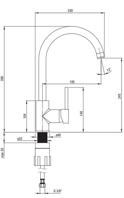 Bateria kuchenna Deante Nemezja BEN_A62M - obraz 2
