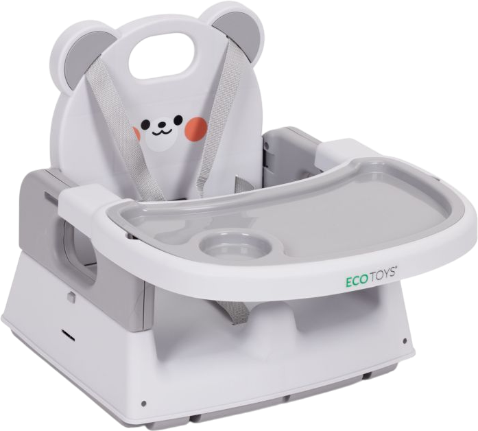 Krzesełko do karmienia EcoToys 3 w 1 Szare  HC523-GY (5905817008698) - obraz 3