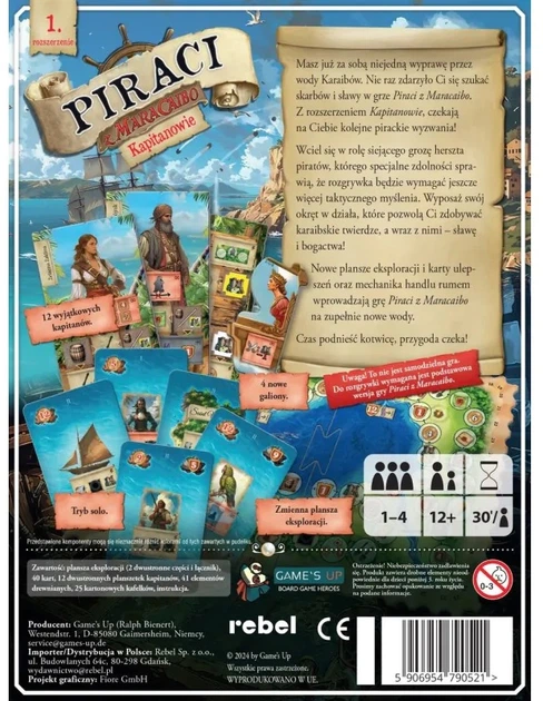 Доповнення до гри Rebel Пірати з Маракайбо Капітани (5906954790521) - зображення 6