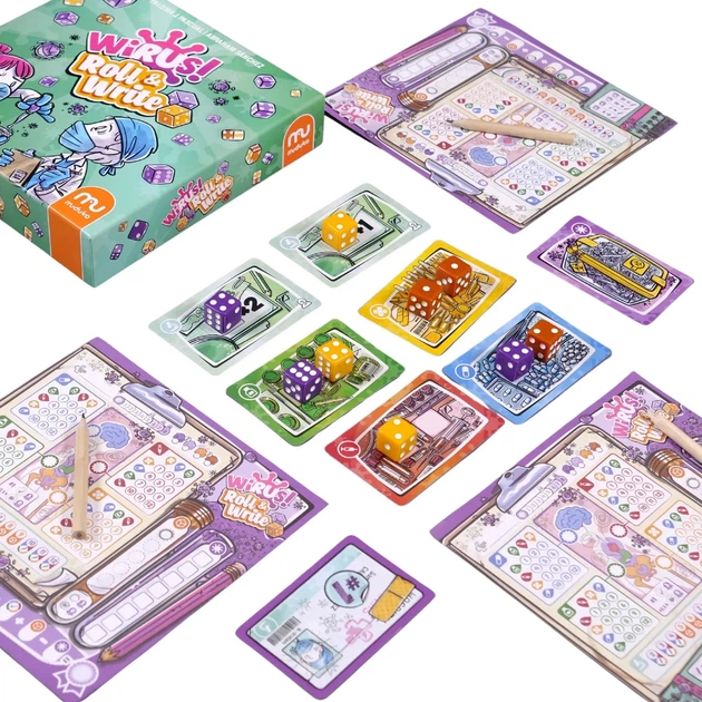 Gra planszowa Muduko Wirus.Roll and Write (5904262958046) - obraz 3