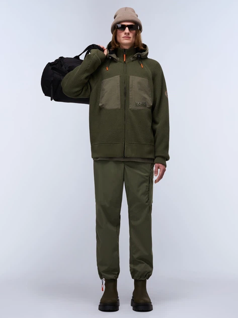 Kurtka przejściowa męska z kapturem Napapijri NP0A88SIG0A1 M Zielona - obraz 3