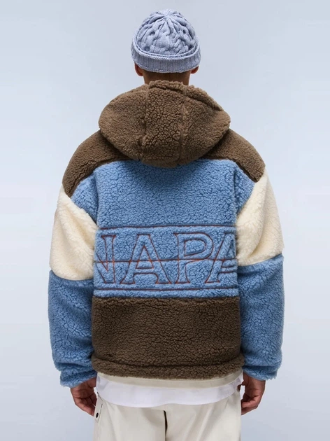 Kurtka przejściowa męska z kapturem Napapijri NP0A88YIMQS1 S Niebieska - obraz 2