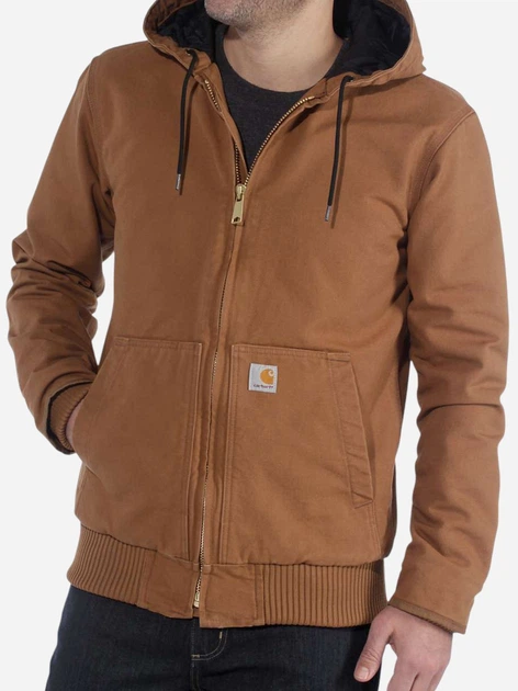 Kurtka przejściowa męska z kapturem Carhartt 104050-BRN XL Brązowa - obraz 3