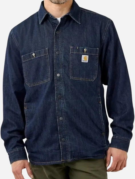 Сорочка джинсова чоловіча Carhartt 105605-H84 L Синя (800070350123) - зображення 1