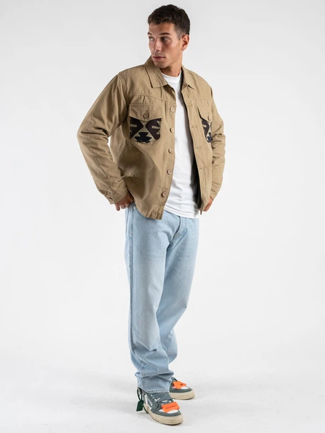 Koszula męska bawełniana Tooco TOCOM-FHW-BOSFORO-SAND XL Beżowa - obraz 3