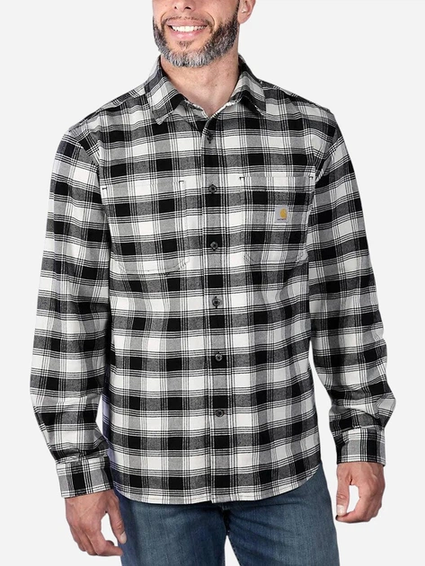Koszula męska bawełniana Carhartt 105945-W03 M Biały/Czarny - obraz 1