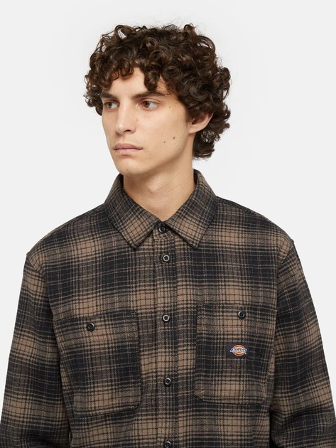 Сорочка бавовняна чоловіча Dickies DK0A4XGTMR11 XL Коричнева (800070330904) - зображення 4