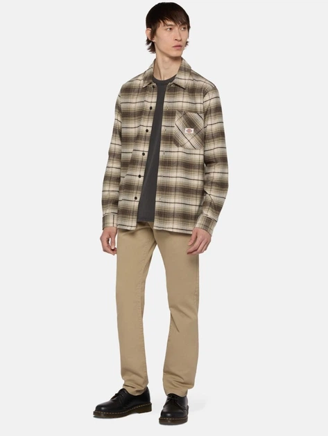 Koszula męska bawełniana Dickies DK0A86530IP1 L Brązowa - obraz 3