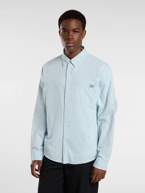 Сорочка бавовняна чоловіча Dickies DK0A87PYK661 M Блакитна (800070348148) - зображення 1