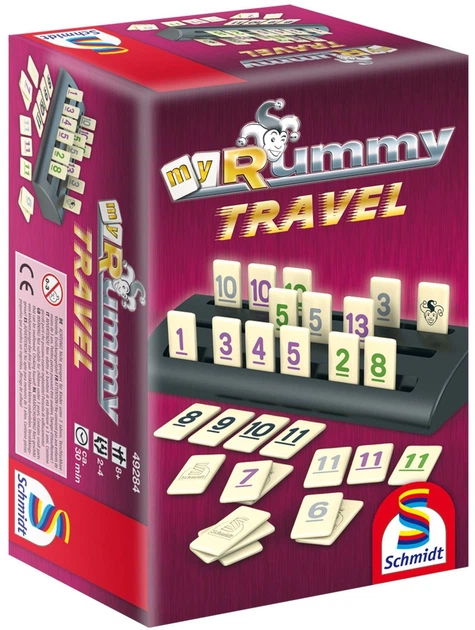 Gra planszowa Schmidt Spiele MyRummy Travel w wersji podróżnej (wersja angielska) (4001504492847) - obraz 1