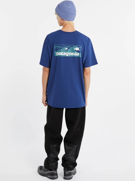 Футболка довга чоловіча Patagonia 37655-CLMB M Синя (800070345383) - зображення 4