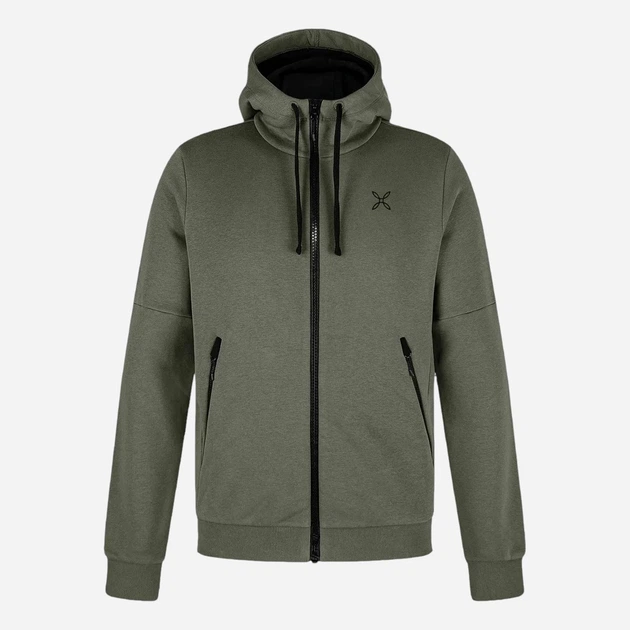Bluza męska rozpinana streetwear z kapturem Montura MMAC32X-5024-49D XL Zielona - obraz 1
