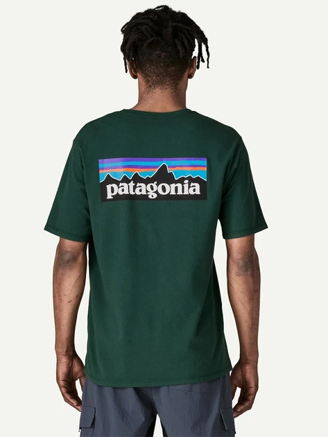 Футболка довга чоловіча Patagonia 38504-CASG M Зелена (800070345419) - зображення 2