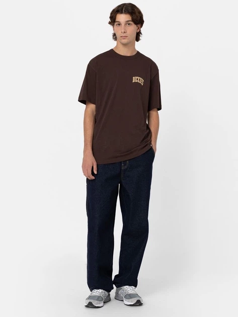 Футболка довга бавовняна чоловіча Dickies DK0A4Y8OD711 XL Коричнева (800070313486) - зображення 3