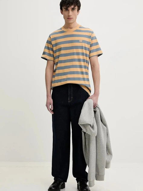 Koszulka męska bawełniana Dickies DK0A4Y8YK411 M Żółty/Szary - obraz 3