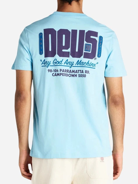 Koszulka męska bawełniana Deus Ex Machina DMP251953A-SKY L Błękitna - obraz 2