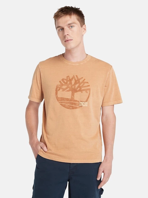 Koszulka męska bawełniana Timberland TB0A5UEKP471 S Jasnopomarańczowa - obraz 1