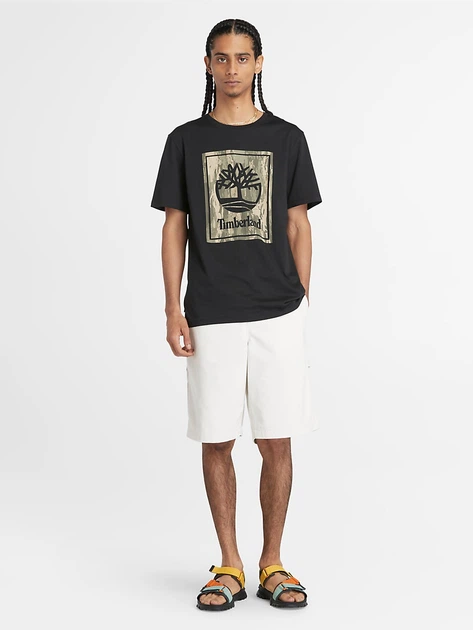 Футболка довга бавовняна чоловіча Timberland TB0A5UBF0011 L Чорна (800070320402) - зображення 3