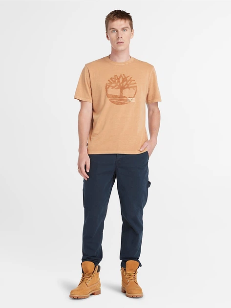 Koszulka męska bawełniana Timberland TB0A5UEKP471 M Jasnopomarańczowa - obraz 3