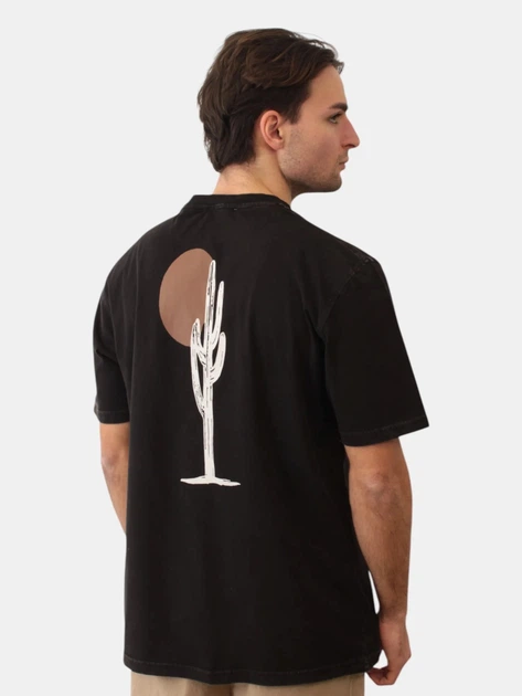 Футболка довга бавовняна чоловіча Tooco TOCOM-TSR-CA-BLACK-WHASED S Чорна (800070340804) - зображення 2