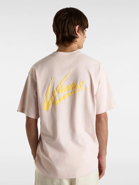 Футболка довга бавовняна чоловіча Vans VN000K42O3N1 XL Світло-рожева (800070339133) - зображення 2