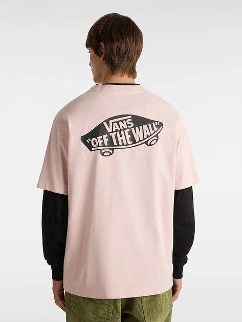 Футболка довга бавовняна чоловіча Vans VN000P50O3N1 L Світло-рожева (800070339162) - зображення 2