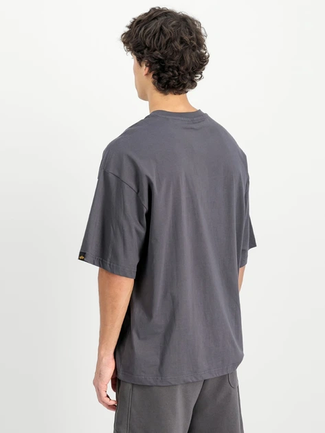 Koszulka męska bawełniana Alpha Industries X156550-684 XL Szara - obraz 2