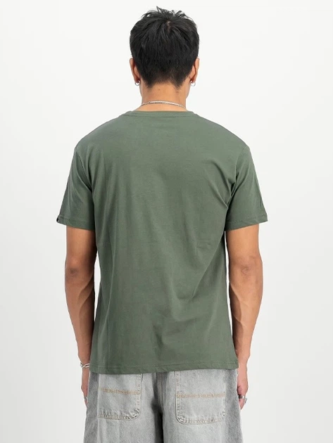 Koszulka męska bawełniana Alpha Industries X188505-142 S Zielona - obraz 2