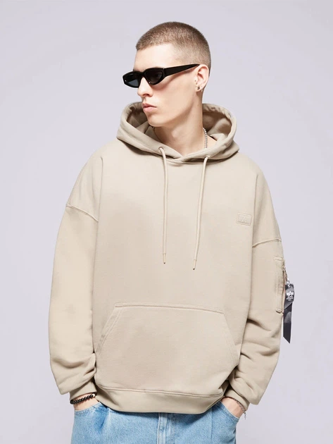 Худі чоловіче Alpha Industries 146335679 L Бежеве (800070330243) - зображення 1