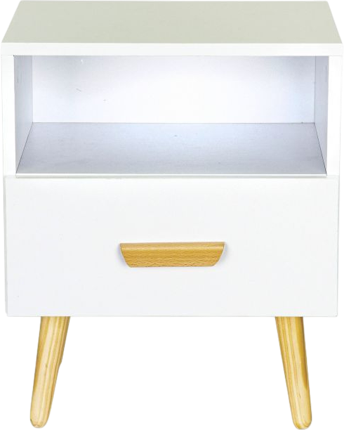 Набір приліжкових тумбочек ModernHome by Multistore Білі 2 шт. (WYJ-258-2 WHITE) - зображення 2