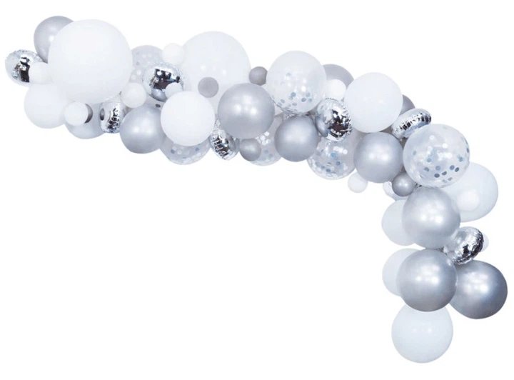 Girlanda balonowa Globos 71 szt Srebrna (5712735020516) - obraz 2