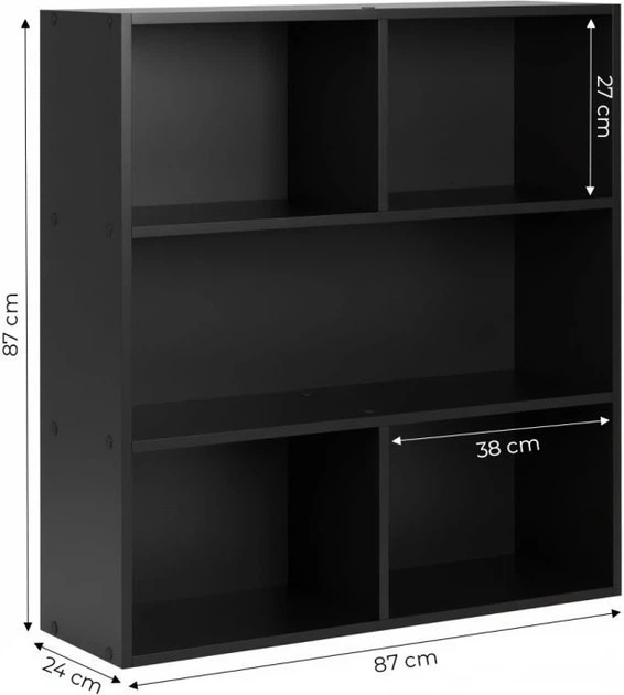 Стелаж ModernHome by Multistore сучасний 3-рівневий Чорний (S-20-BC) - зображення 4