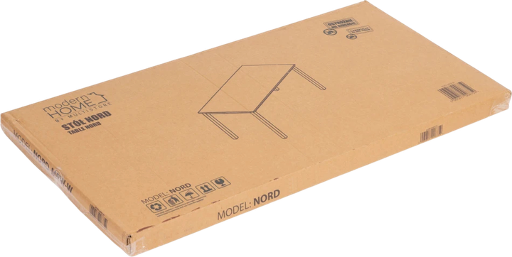 Stół do jadalni ModernHome by Multistore 120 x 60 cm Czarny (NORD-BC) - obraz 5