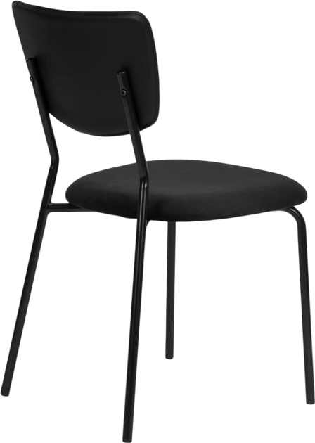 Набір стільців для кухні та вітальні ModernHome by Multistore оксамитових 4 шт. Чорні (KJC-4-BC) - зображення 4