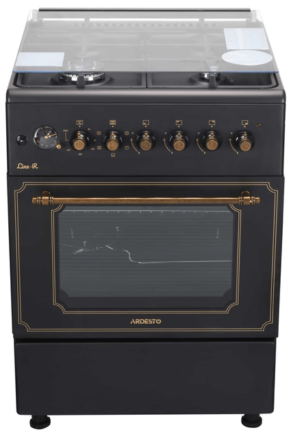 Газовая плита с электрческой духовкой Ardesto FSCF-C606B - Фото 4 Газовая плита с электрческой духовкой Ardesto FSCF-C606B - изображение 4