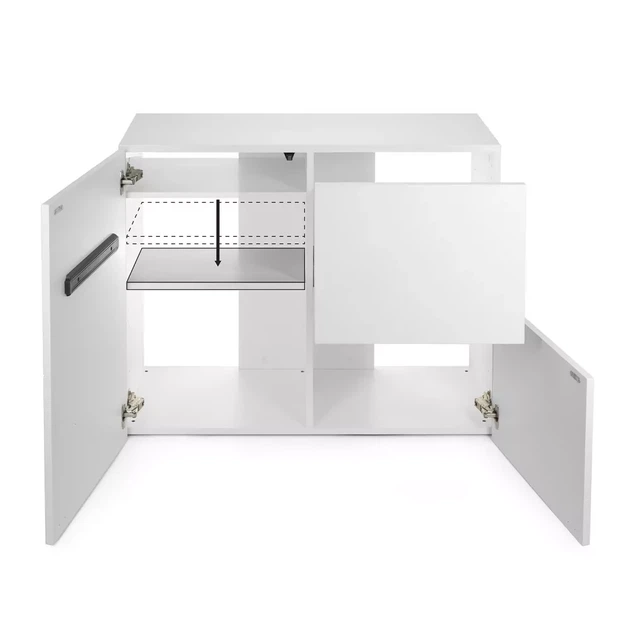 Szafka do akwarium AQUAEL 132362 premium 100 x 40 x 78 cm biała (5905546341431) - obraz 4